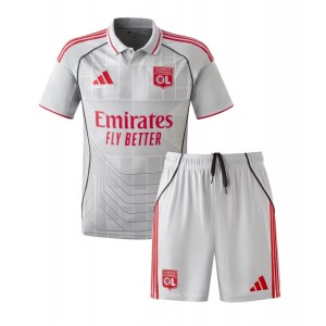 Fotbalové Dres Olympique Lyonnais Dětské Třetí Oblečení 2025-26 Krátký Rukáv (+ trenýrky)